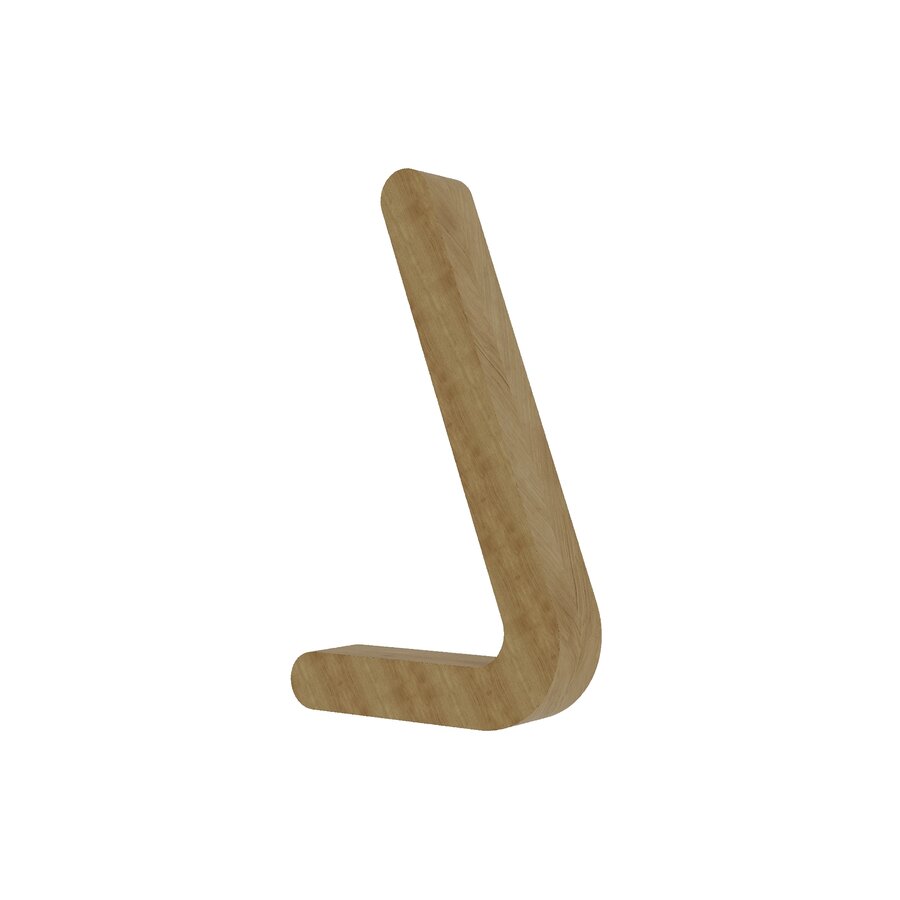 Handcrafted L-Shaped Wireless Wooden Lamp