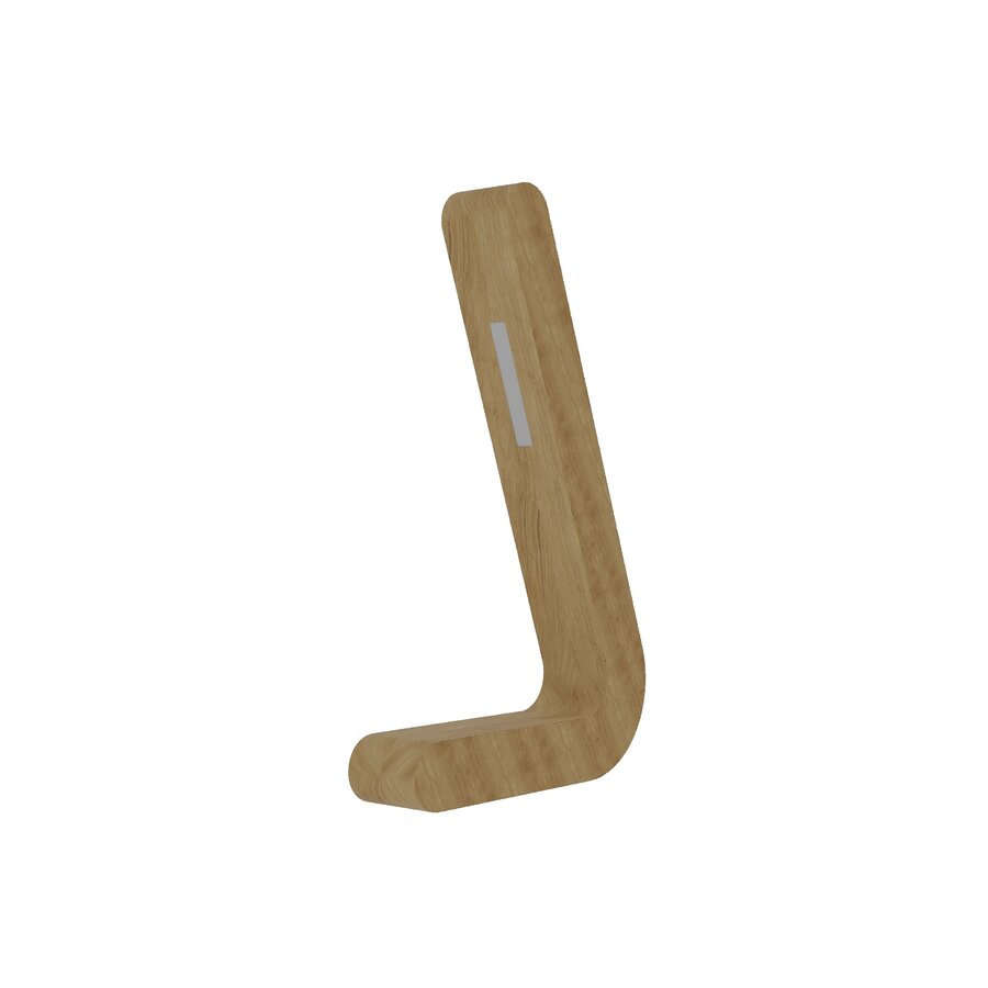 Handcrafted L-Shaped Wireless Wooden Lamp