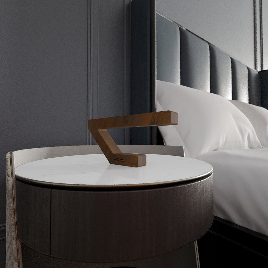 Handcrafted Walnut Lamp - 06