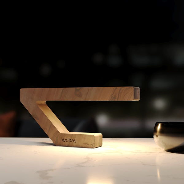 Handcrafted Walnut Lamp - 06