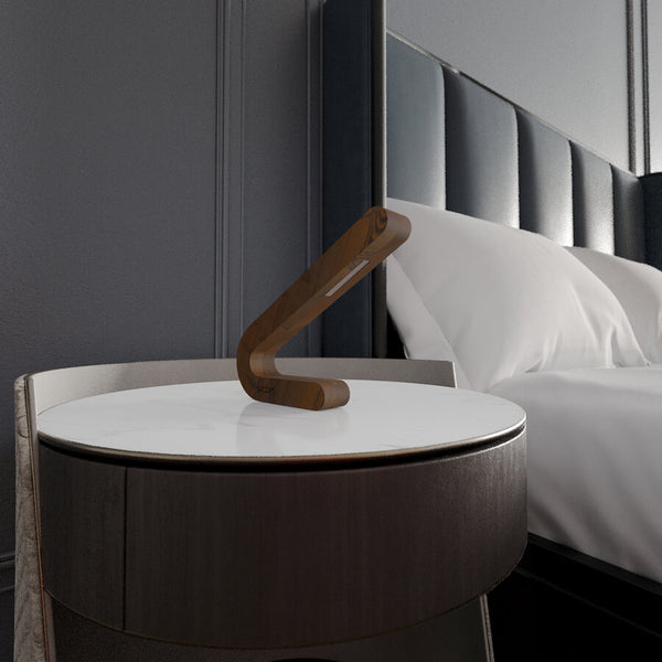 Handcrafted Walnut Lamp - 07