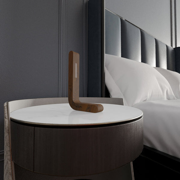 Handcrafted Walnut Lamp - 08