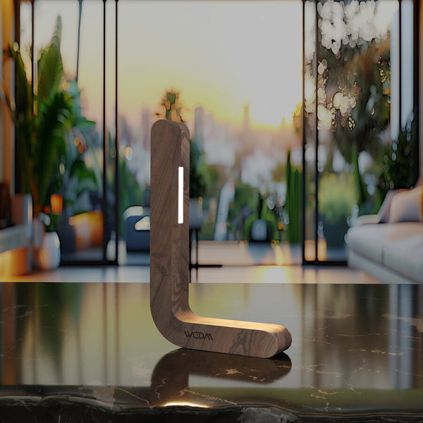 Handcrafted Walnut Lamp - 08