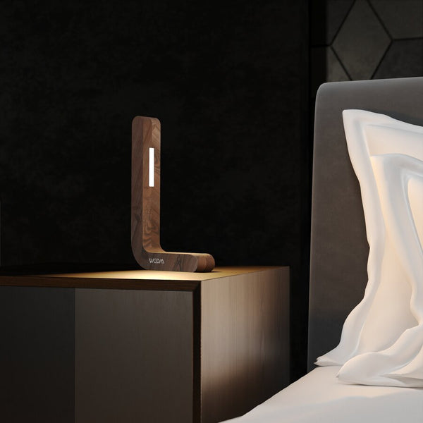 Handcrafted Walnut Lamp - 08