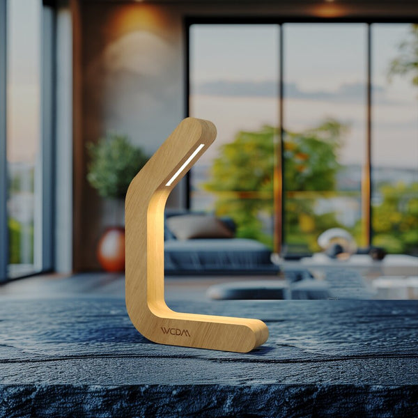 Handcrafted Oak Lamp - 09