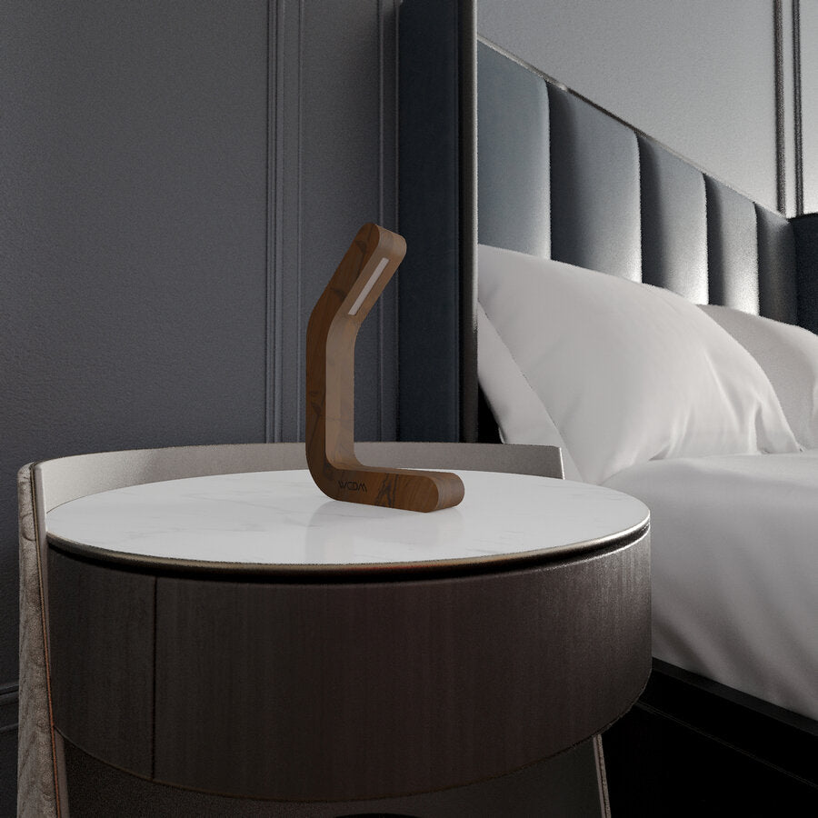 Handcrafted Walnut Lamp - 09