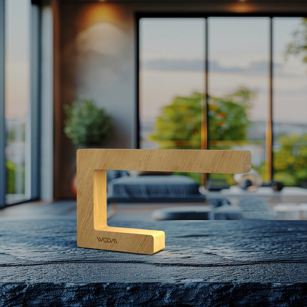 Handcrafted Oak Lamp - 10