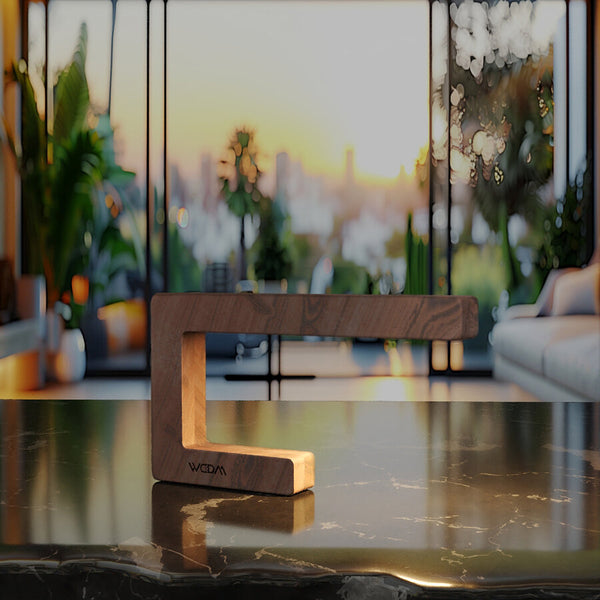 Handcrafted Walnut Lamp - 10