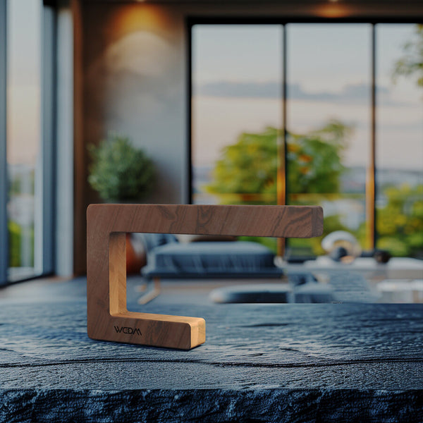 Handcrafted Walnut Lamp - 10