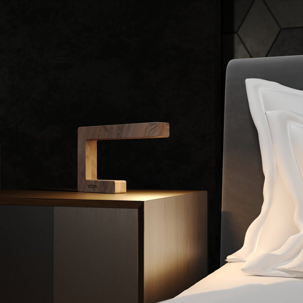 Handcrafted Walnut Lamp - 10