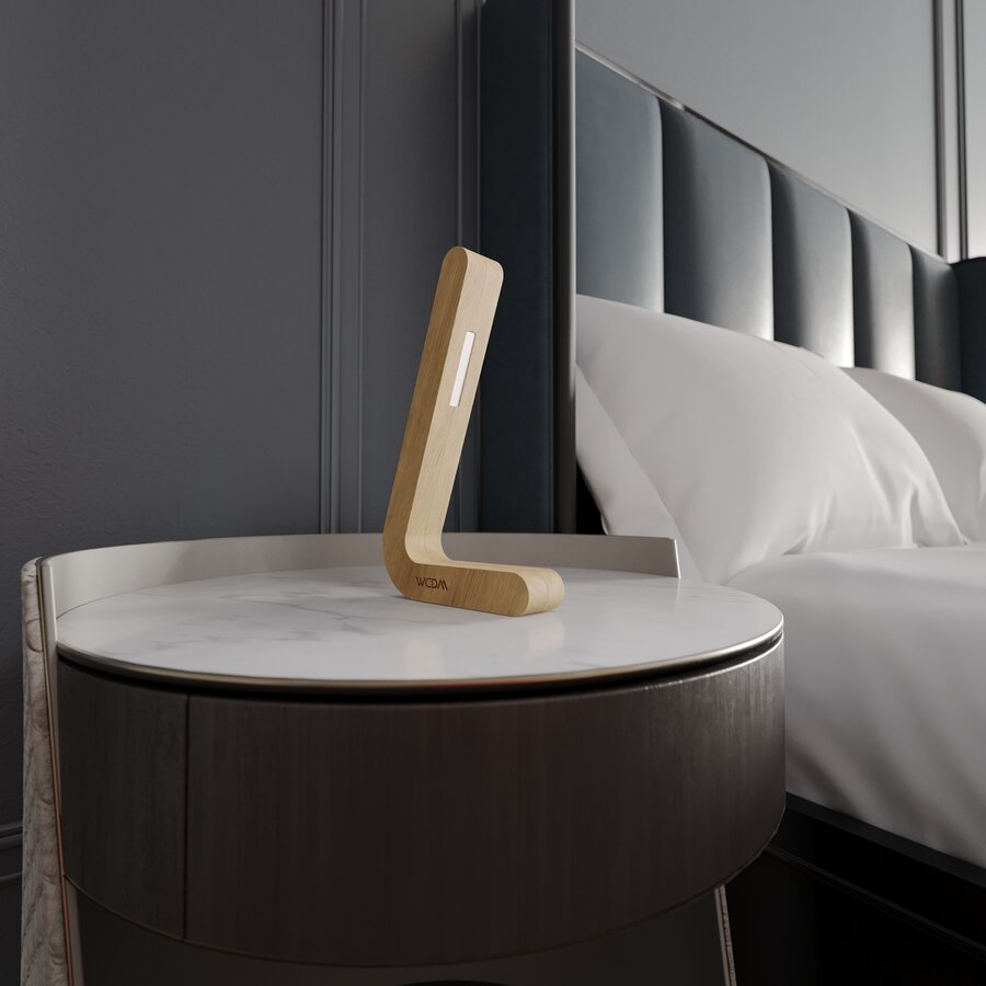 Handcrafted Oak Lamp - 01