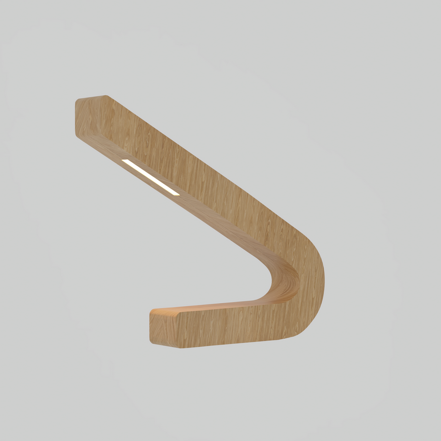 Handcrafted Oak Lamp - 011