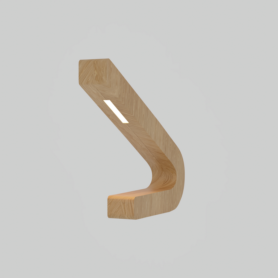 Handcrafted Oak Lamp - 011
