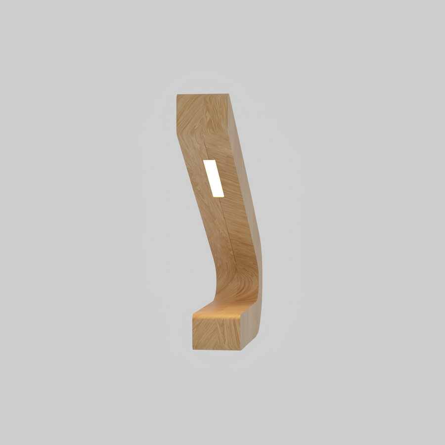 Handcrafted Oak Lamp - 011