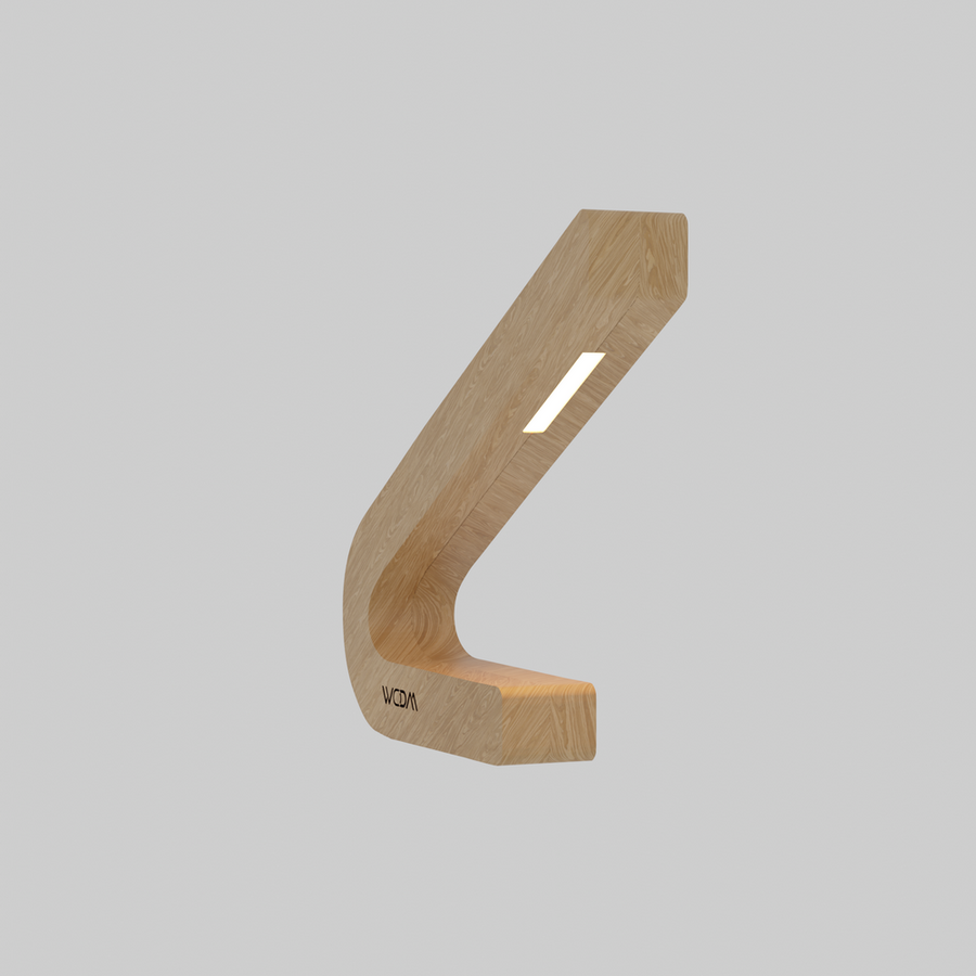 Handcrafted Oak Lamp - 011