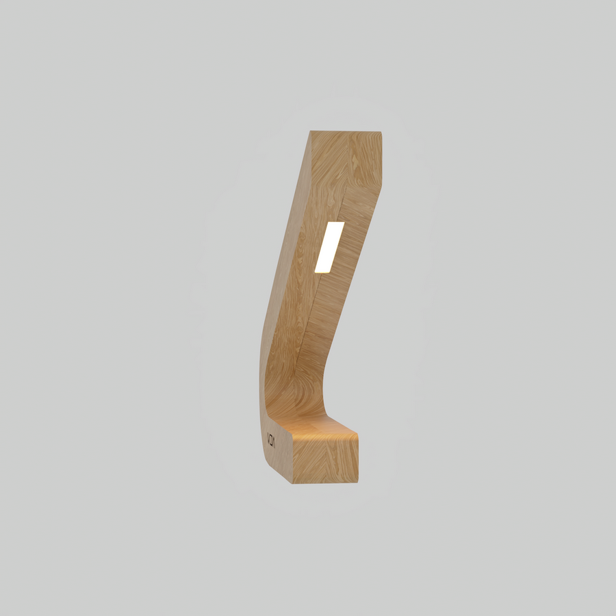Handcrafted Oak Lamp - 011