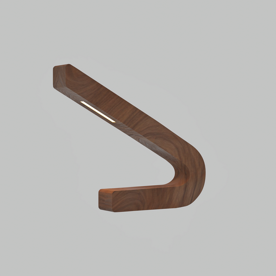 Handcrafted Walnut Lamp - 011