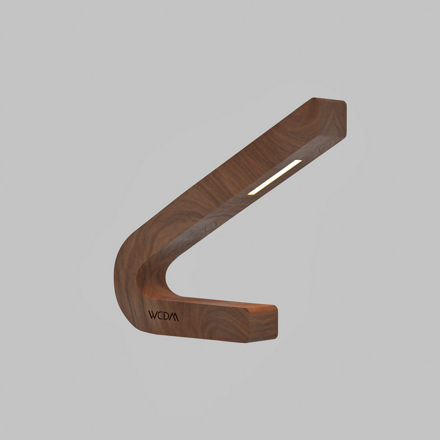 Handcrafted Walnut Lamp - 011