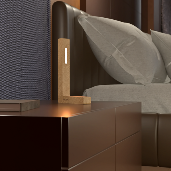 Handcrafted Oak Lamp - 012