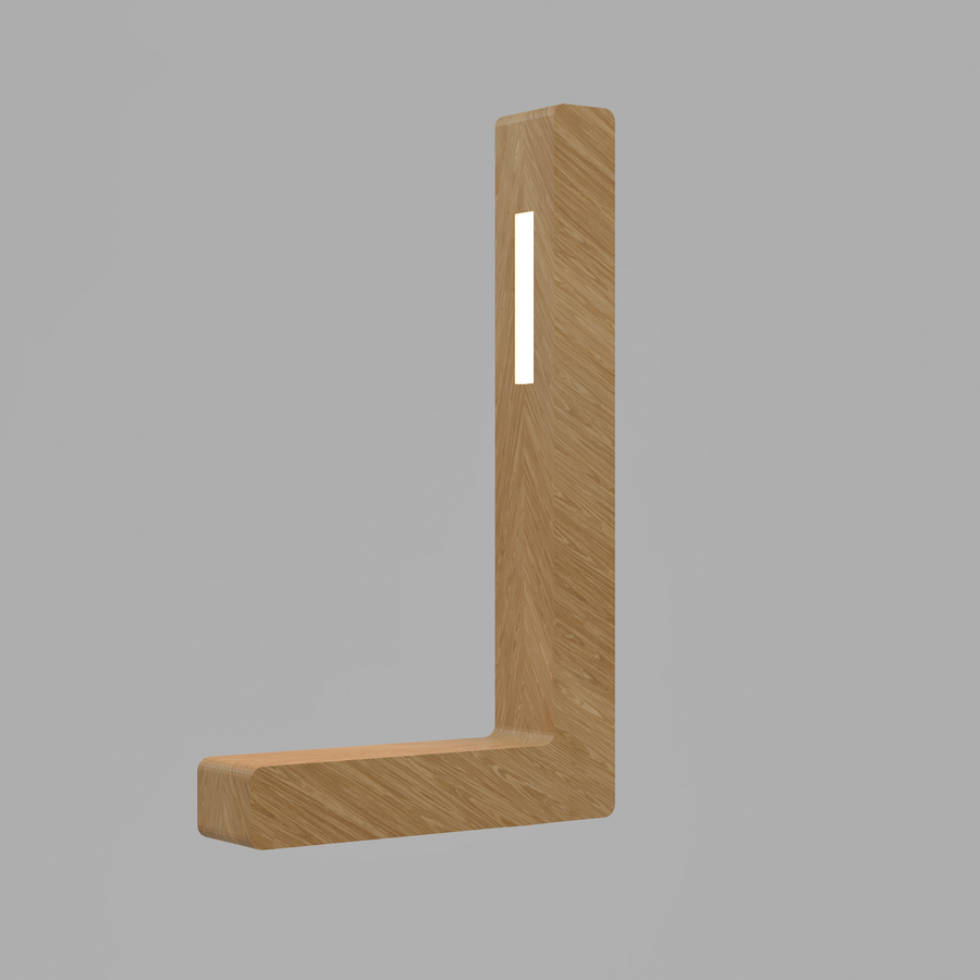 Handcrafted Oak Lamp - 012