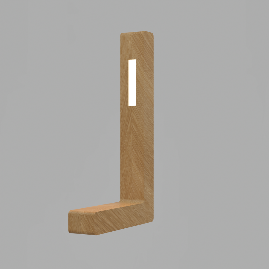 Handcrafted Oak Lamp - 012