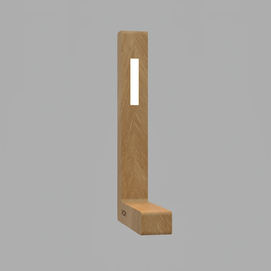 Handcrafted Oak Lamp - 012