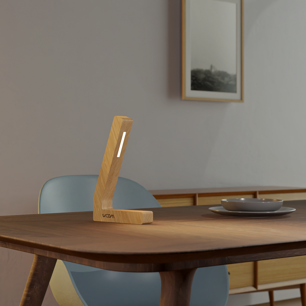 Handcrafted Oak Lamp - 013