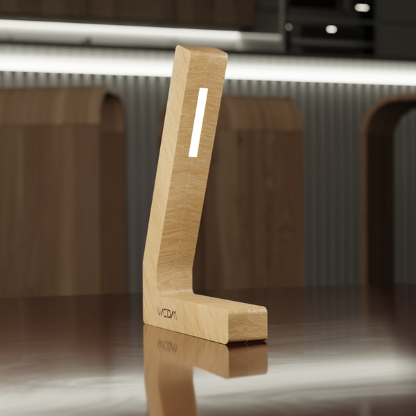 Handcrafted Oak Lamp - 013