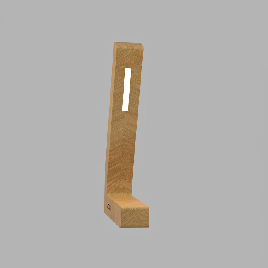 Handcrafted Oak Lamp - 013