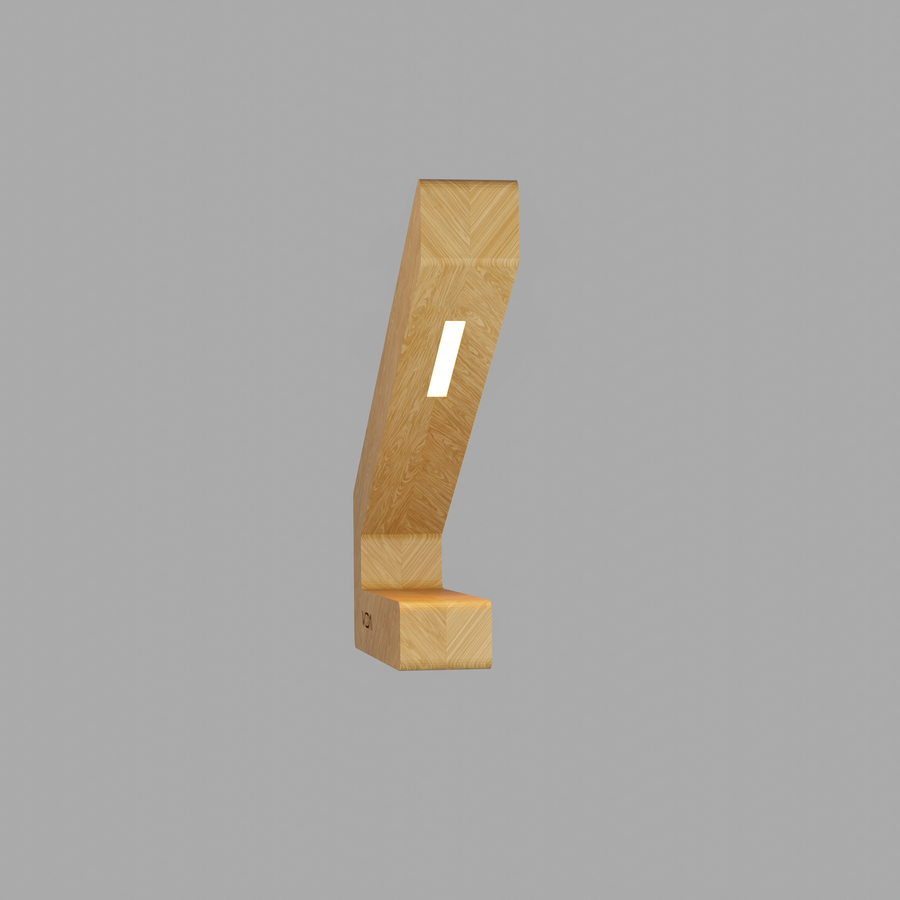 Handcrafted Oak Lamp - 014
