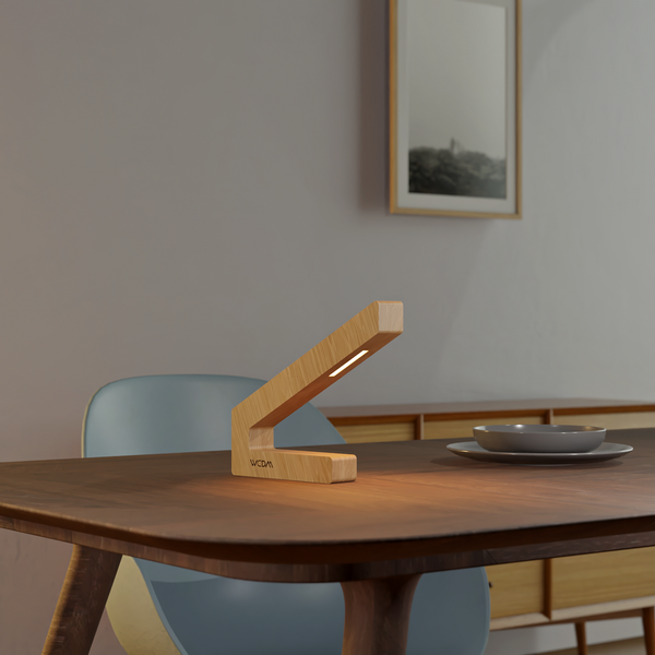 Handcrafted Oak Lamp - 014
