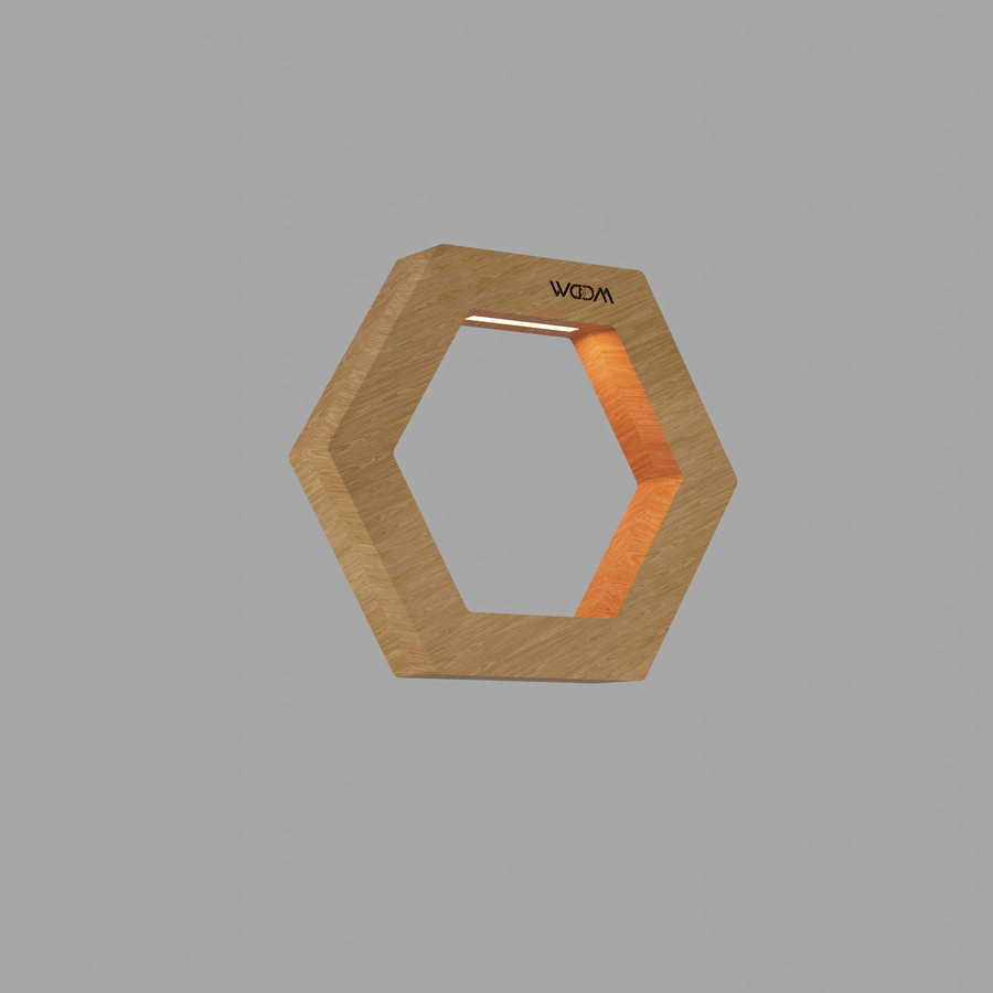 Handcrafted Oak Lamp - 015