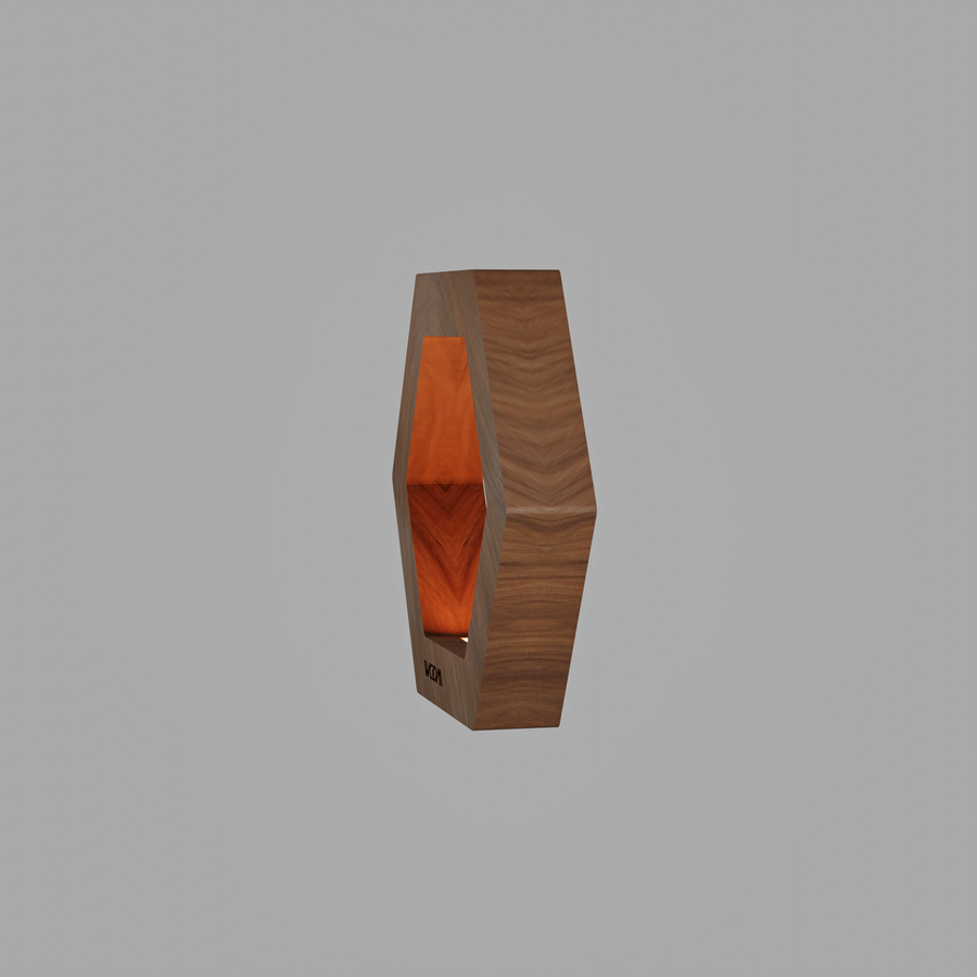Handcrafted Walnut Lamp - 015