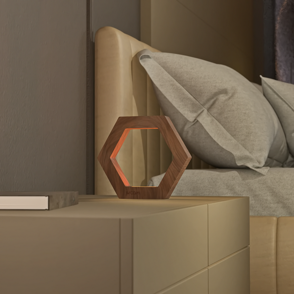 Handcrafted Walnut Lamp - 015