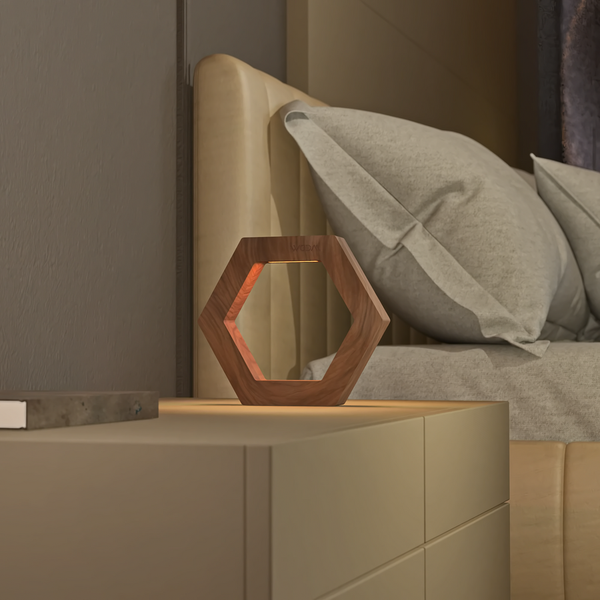 Handcrafted Walnut Lamp - 015