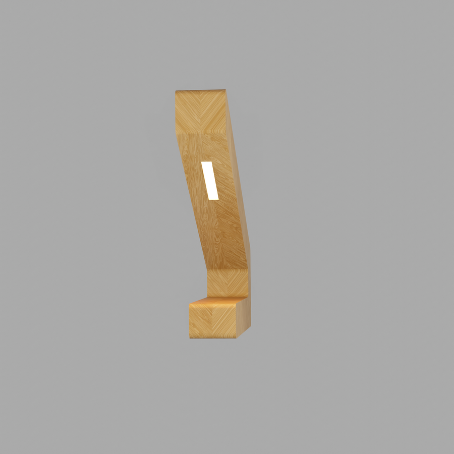 Handcrafted Oak Lamp - 014
