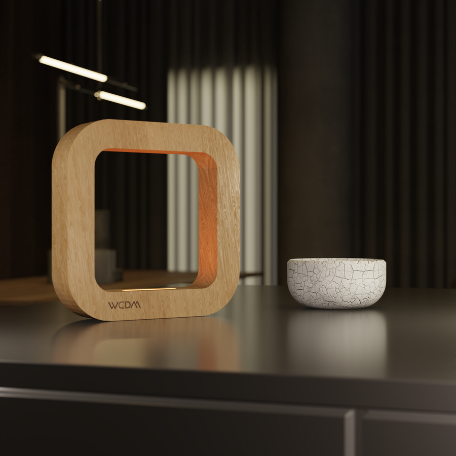 Handcrafted Oak Lamp - 016