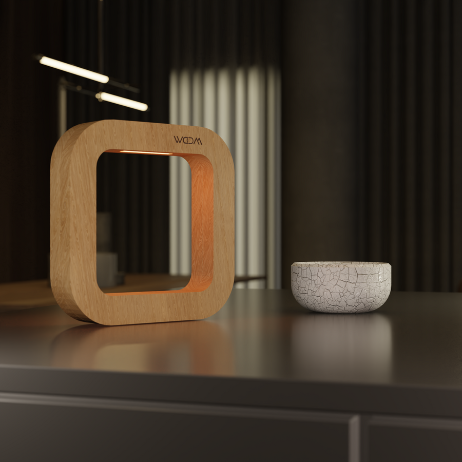 Handcrafted Oak Lamp - 016