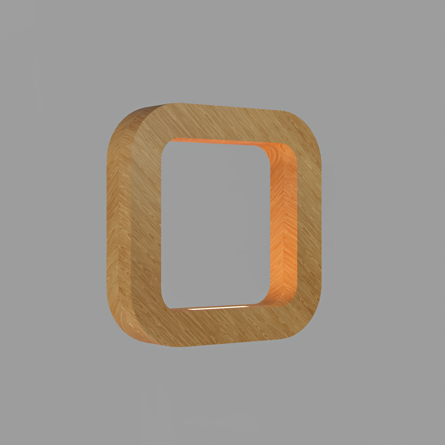 Handcrafted Oak Lamp - 016