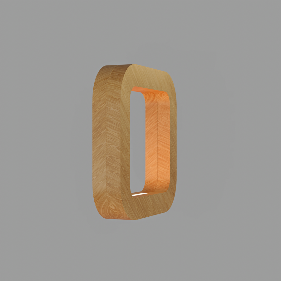 Handcrafted Oak Lamp - 016