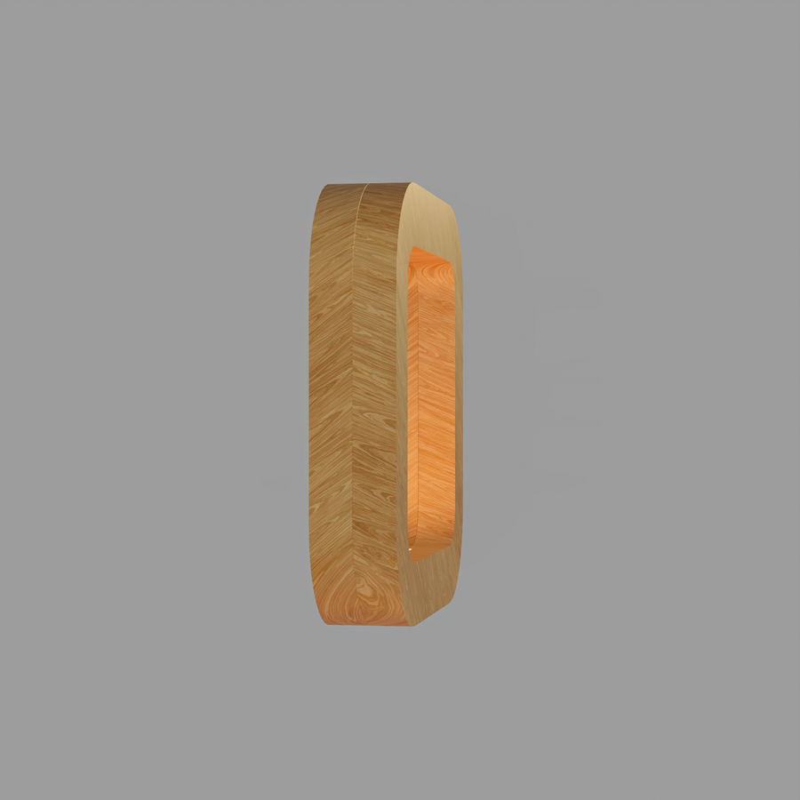 Handcrafted Oak Lamp - 016
