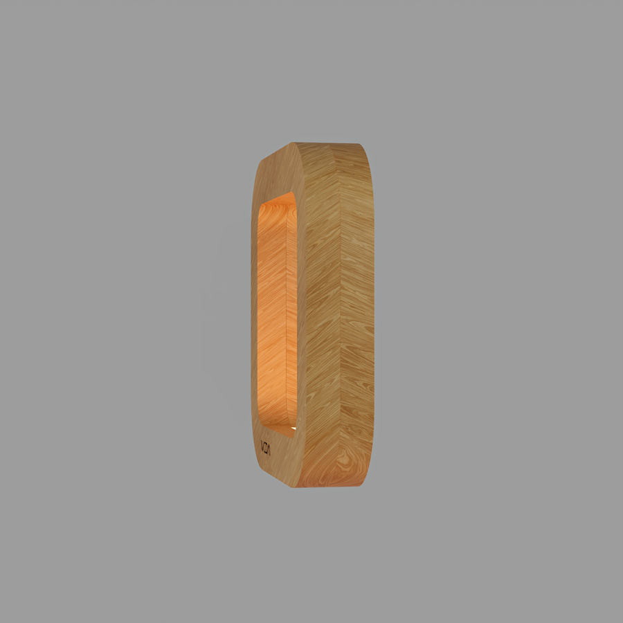 Handcrafted Oak Lamp - 016