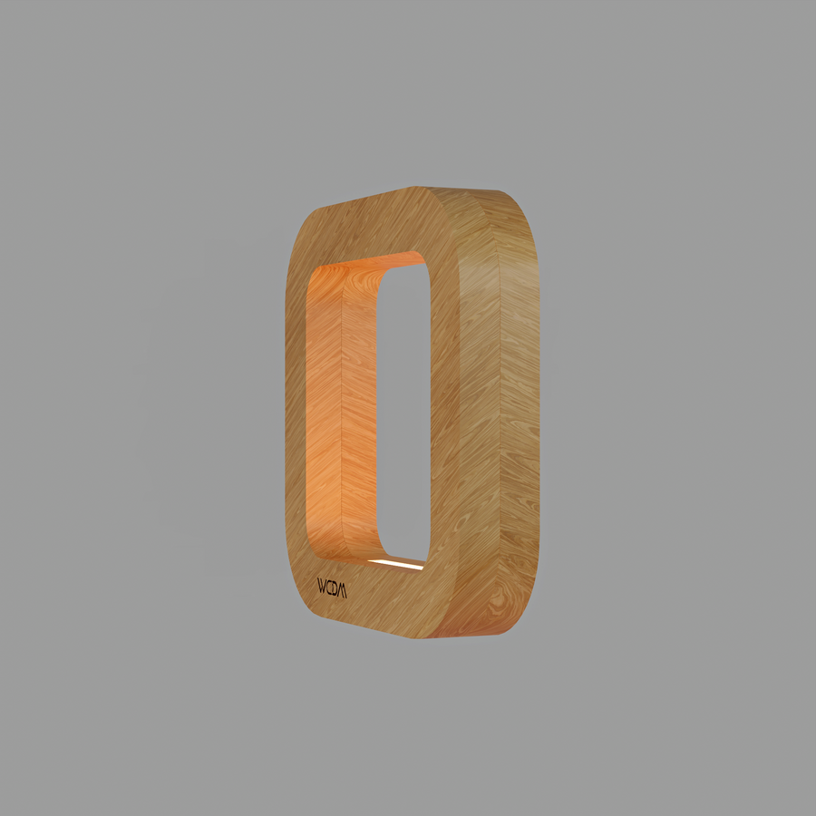 Handcrafted Oak Lamp - 016