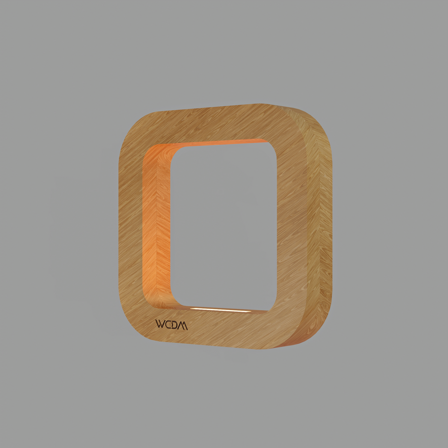Handcrafted Oak Lamp - 016