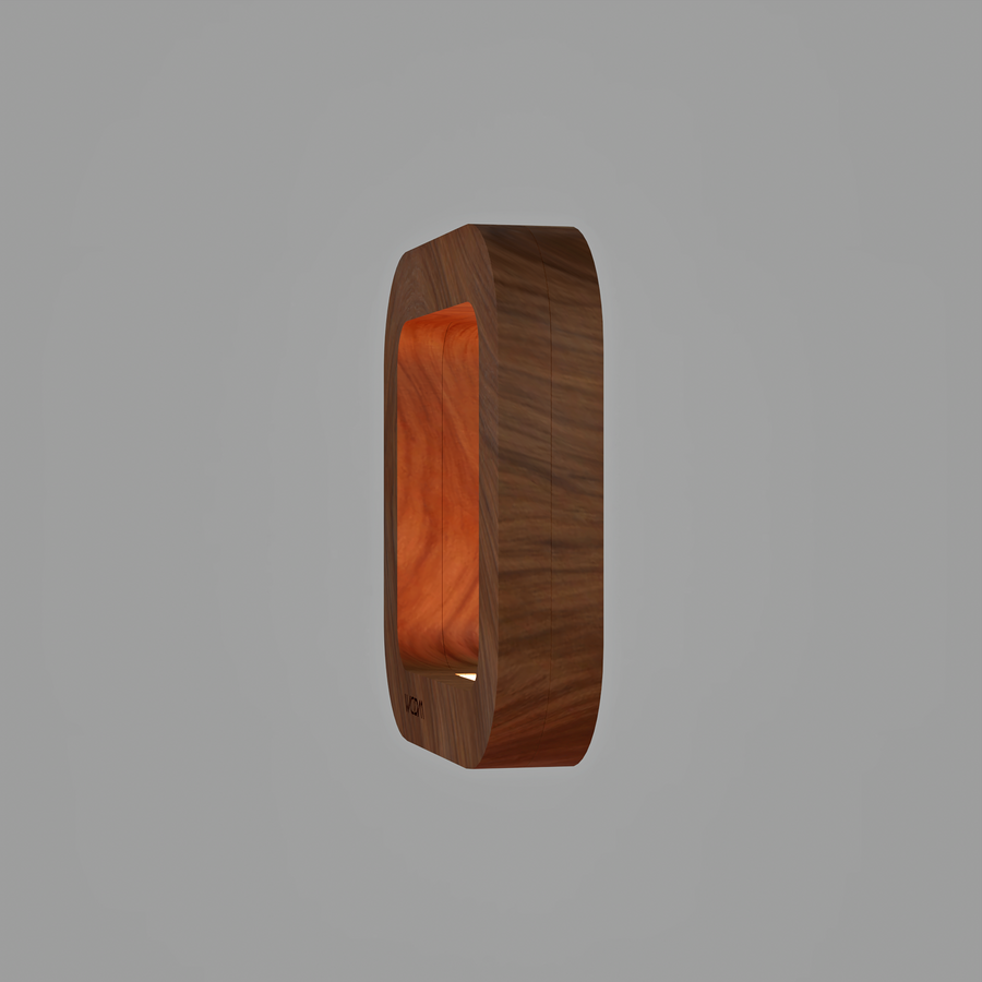 Handcrafted Walnut Lamp - 016