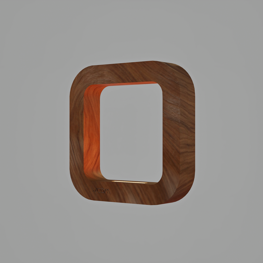 Handcrafted Walnut Lamp - 016