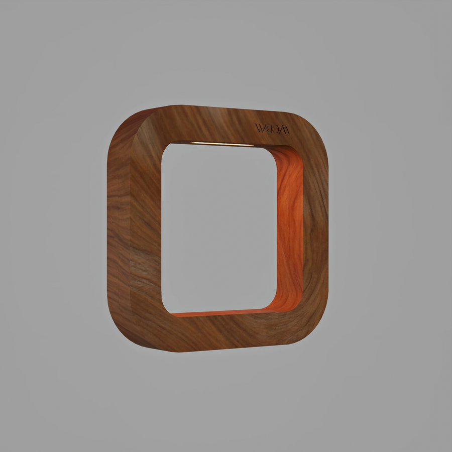 Handcrafted Walnut Lamp - 016