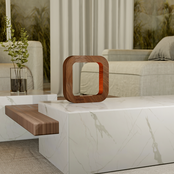 Handcrafted Walnut Lamp - 016