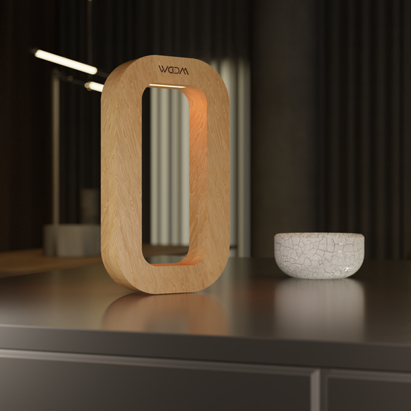 Handcrafted Oak Lamp - 017