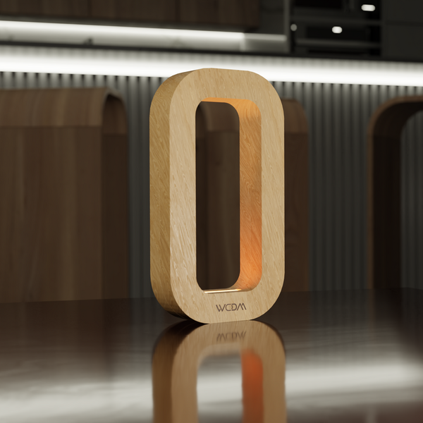 Handcrafted Oak Lamp - 017